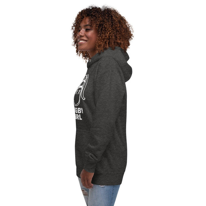 White Rugby Girl Icon Hoodie – Stylish Fan Apparel Rugby Branded Apparel
