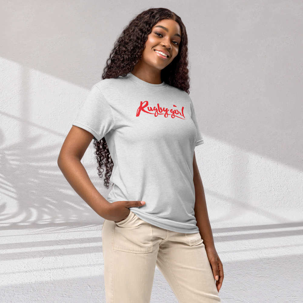 Rugby Girl Signature Women's DryBlend® T-Shirt - Red Print