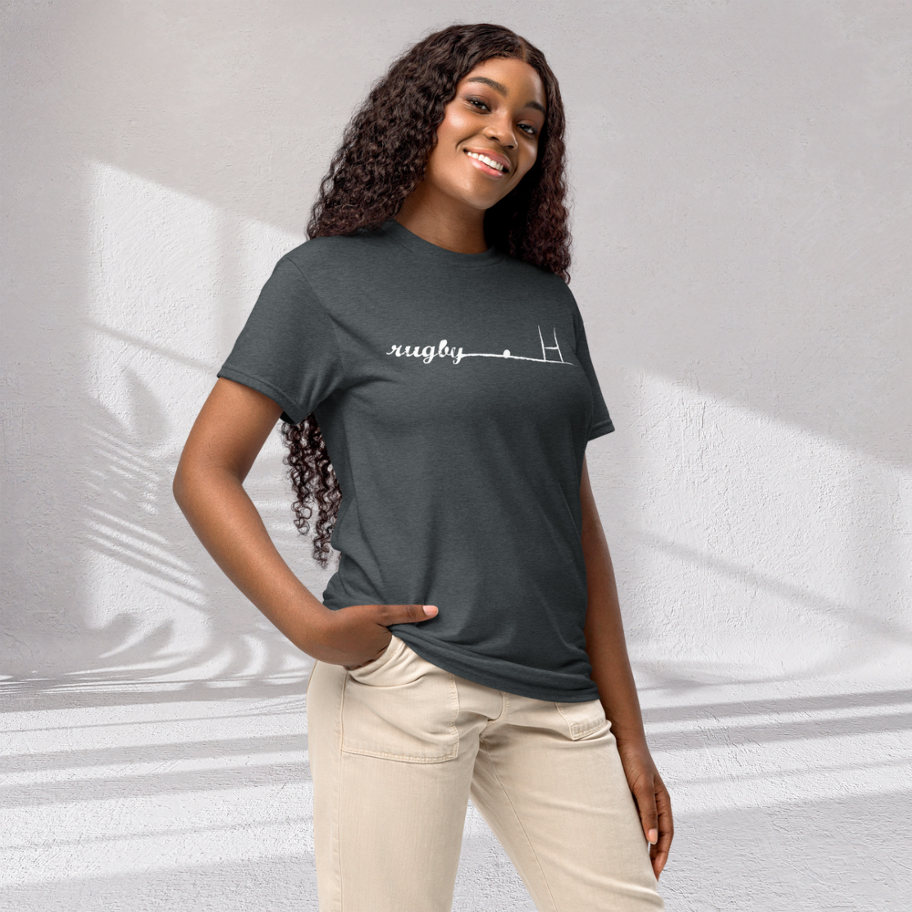 Rugby Girl Goalpost Women's DryBlend® T-Shirt - Dark