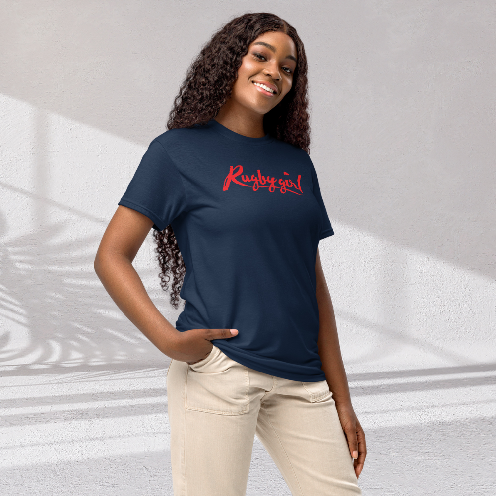 Rugby Girl Signature Women's DryBlend® T-Shirt - Red Print