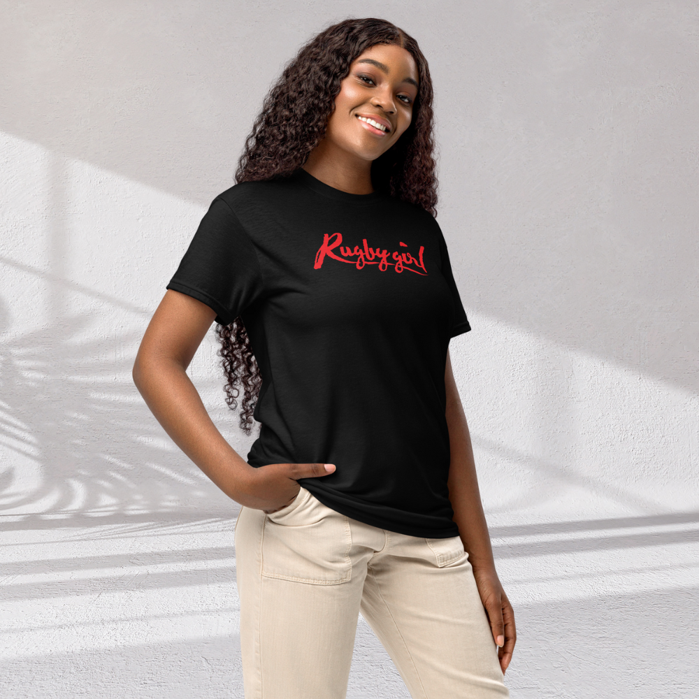 Rugby Girl Signature Women's DryBlend® T-Shirt - Red Print