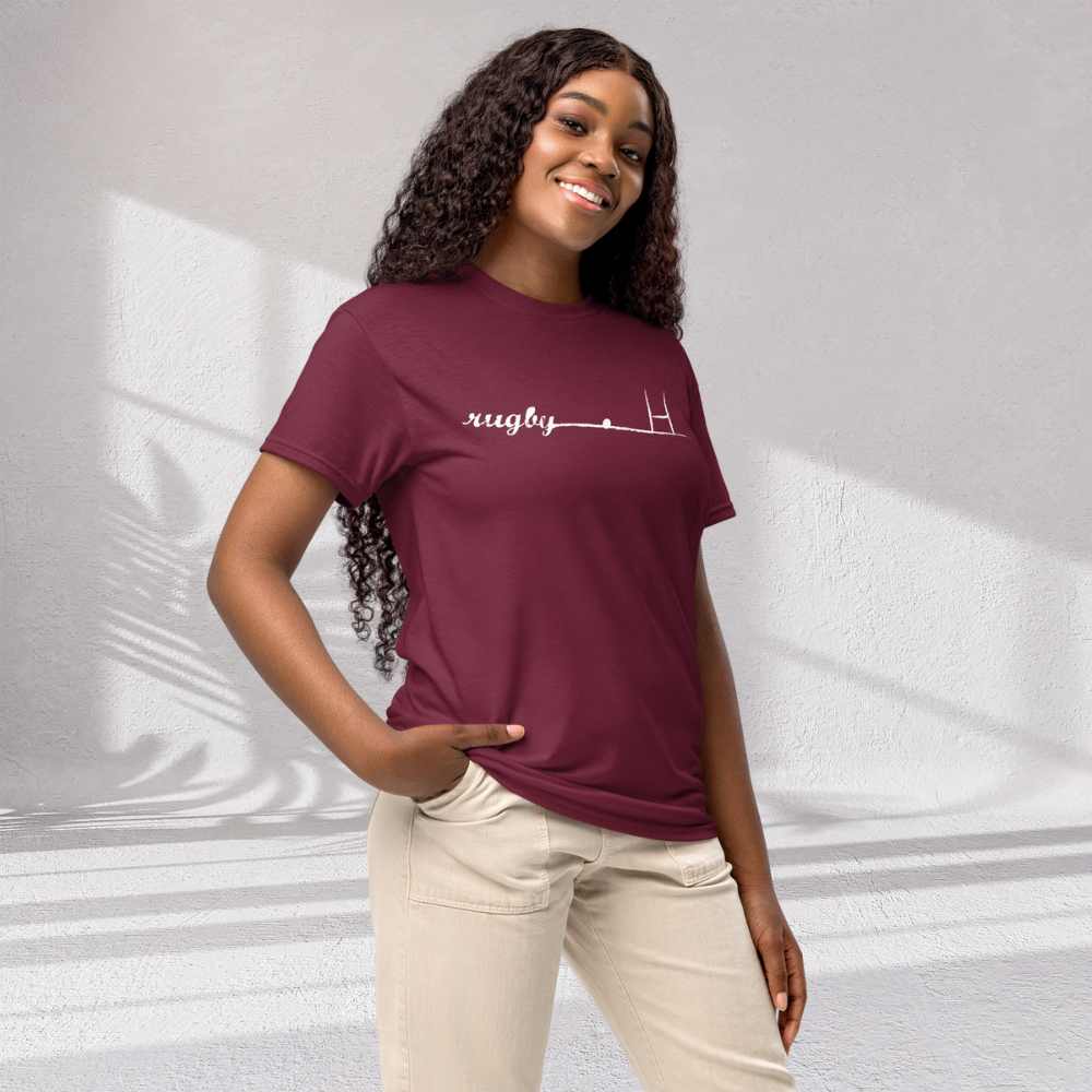 Rugby Girl Goalpost Women's DryBlend® T-Shirt - Dark