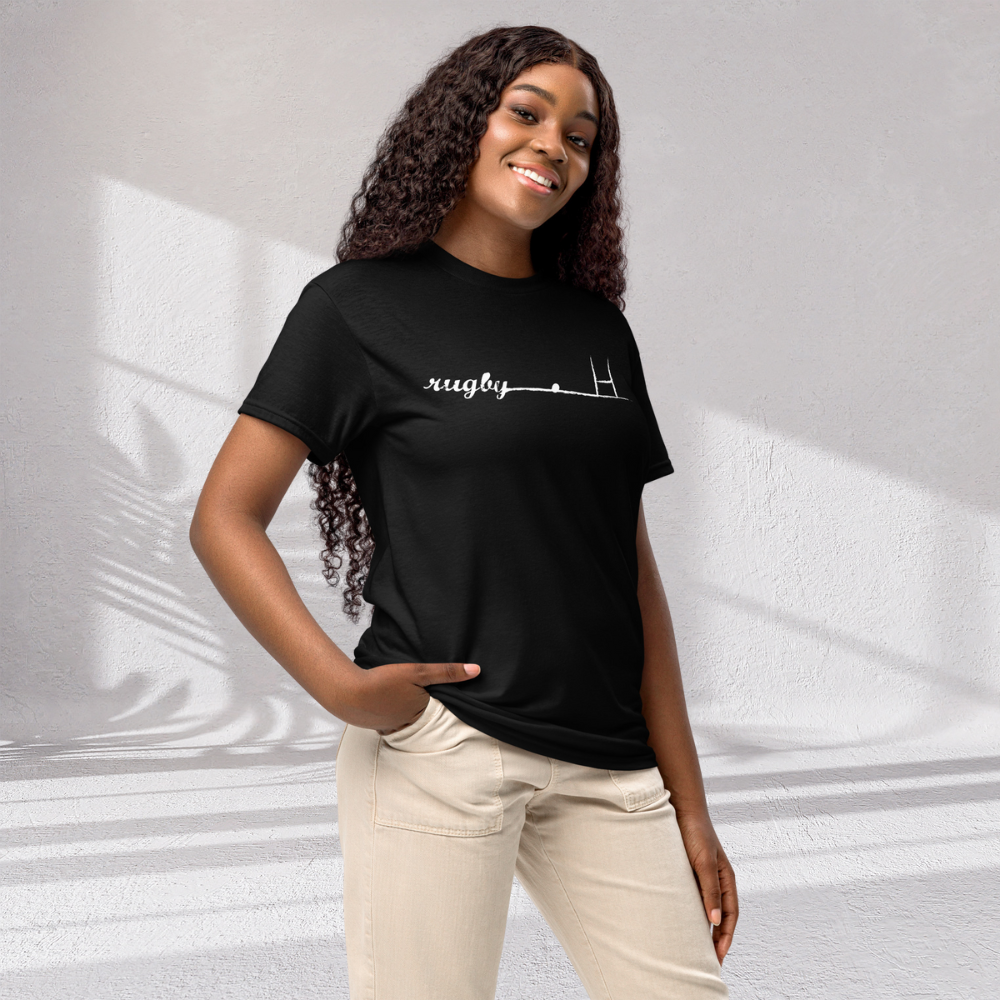 Rugby Girl Goalpost Women's DryBlend® T-Shirt - Dark