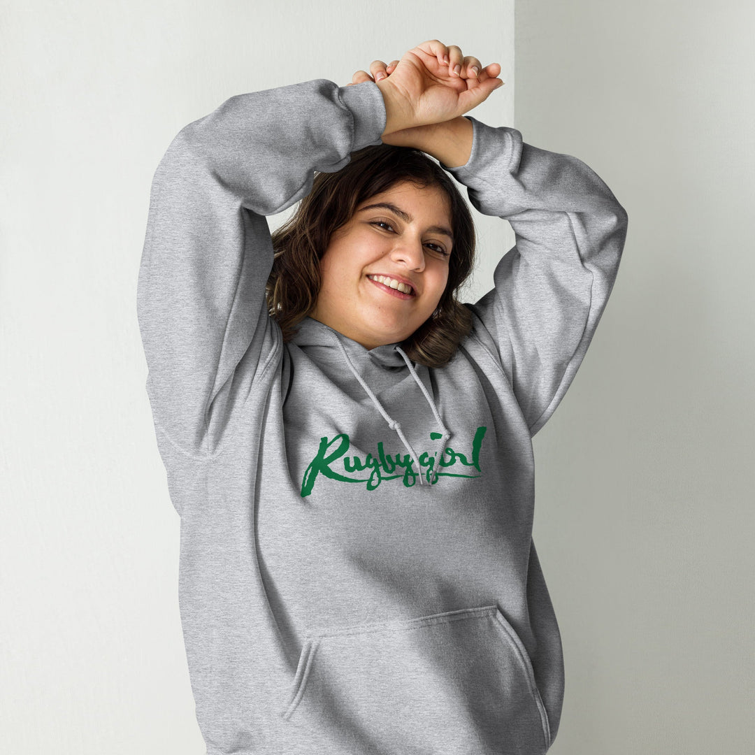 Forest Rugbygirl Text Hoodie – Stylish Fan Apparel Rugby Branded Apparel