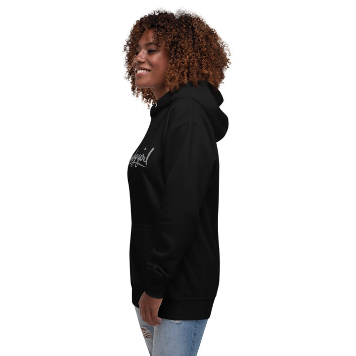 Gray Rugbygirl Text Hoodie – Stylish Fan Apparel Rugby Branded Apparel
