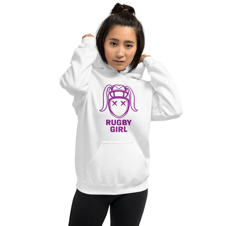 Purple Rugby Girl Icon Hoodie – Stylish Fan Apparel Rugby Branded Apparel