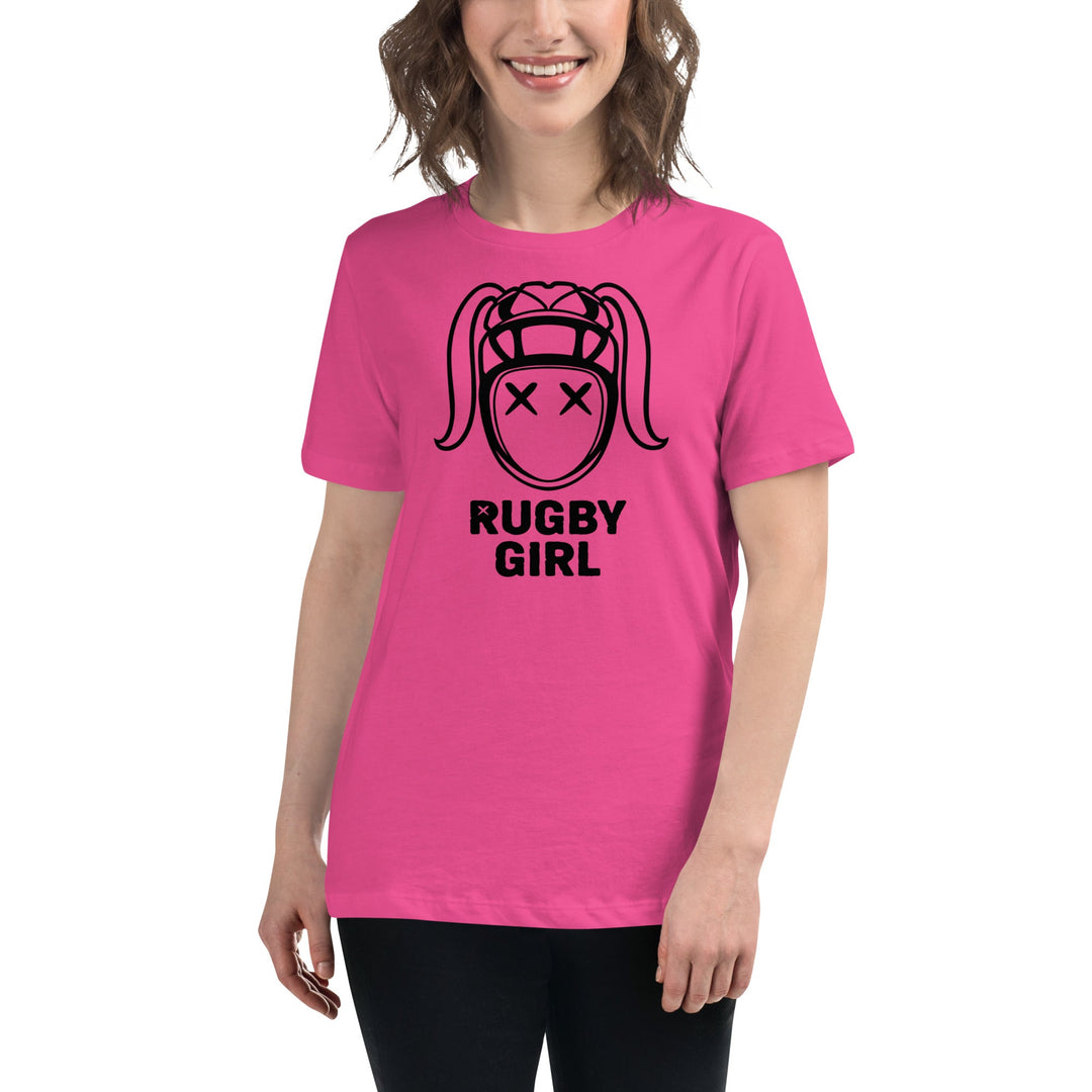 Rugby Girl Icon Tee – Edgy Black Design Rugby Branded Apparel