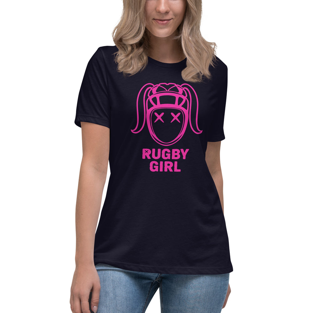 Rugby Girl Icon Tee – Playful Pink Design Rugby Branded Apparel