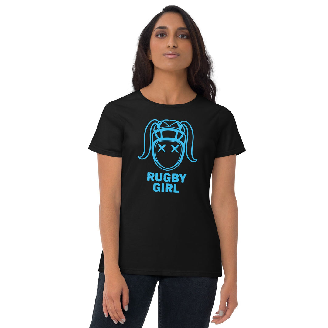 Rugby Girl Icon Tee – Sky Blue Elegance Rugby Branded Apparel