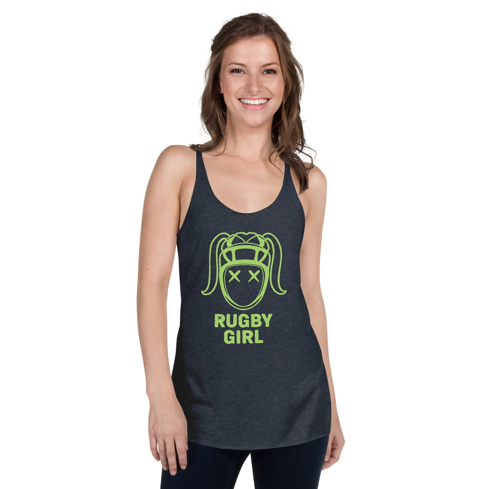 Rugby Girl Lime Icon Tank Top - Stylish Fan Apparel Rugby Branded Apparel