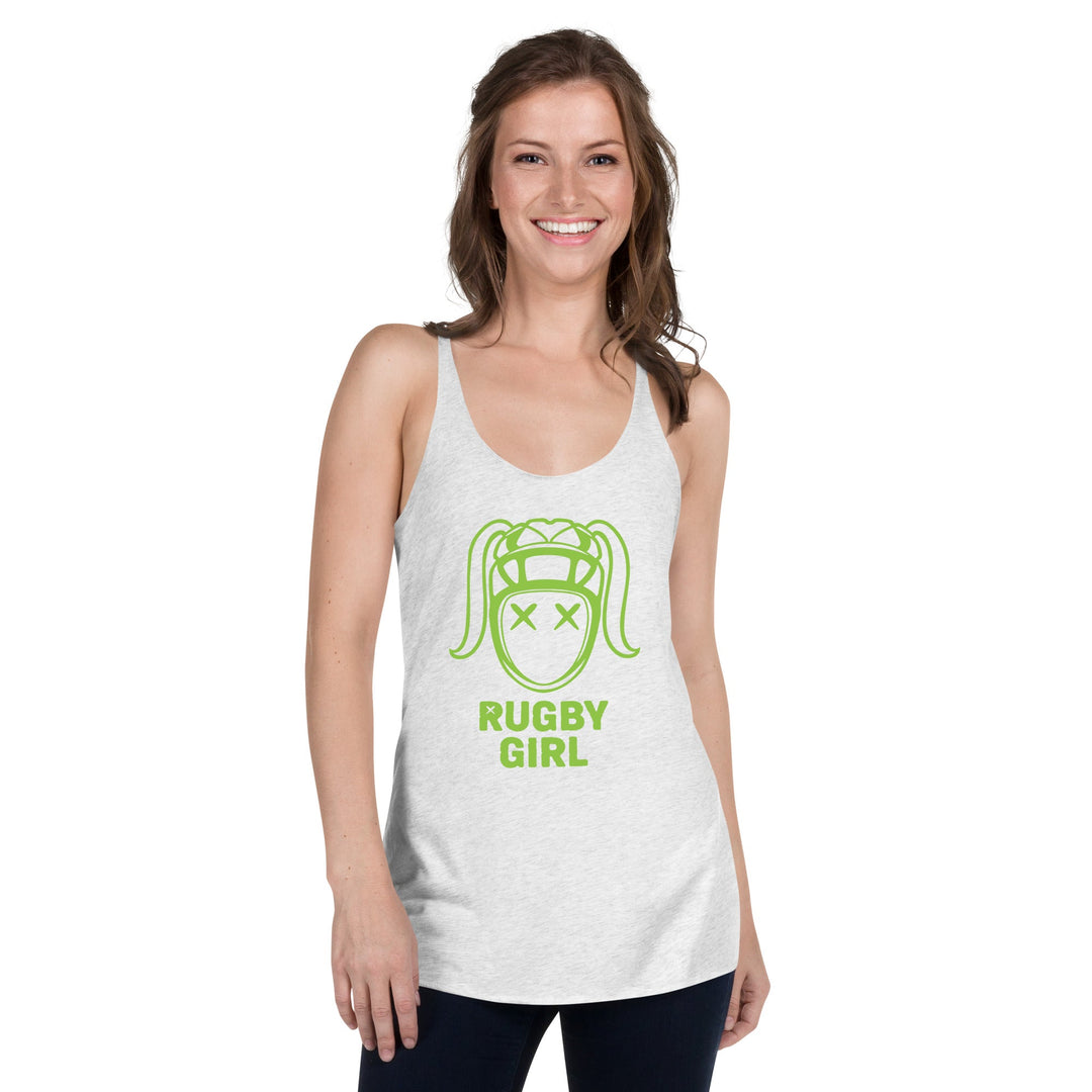 Rugby Girl Lime Icon Tank Top - Stylish Fan Apparel Rugby Branded Apparel