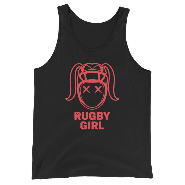 Rugby Girl Red Icon Tank Top - Stylish Fan Apparel Rugby Branded Apparel