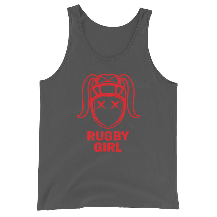 Rugby Girl Red Icon Tank Top - Stylish Fan Apparel Rugby Branded Apparel