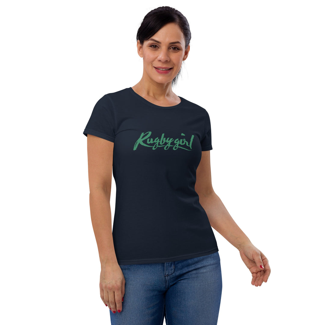 Rugby Girl Tee – Forest Green Lettering Rugby Branded Apparel
