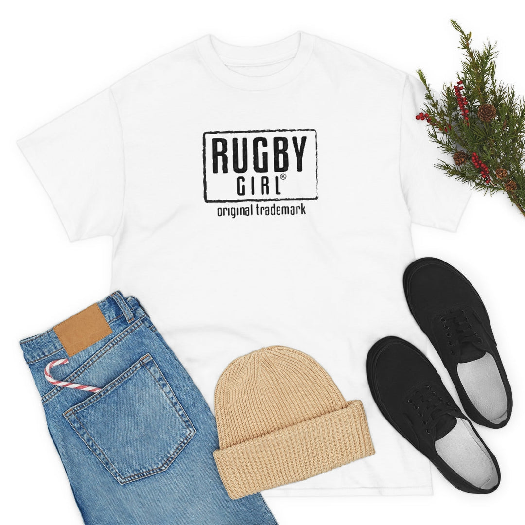 Rugby Girl Text Tee – Stylish Monochrome Design Rugby Branded Apparel