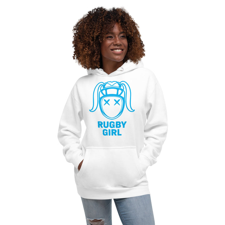 Sky Blue Rugby Girl Icon Hoodie – Stylish Fan Apparel Rugby Branded Apparel