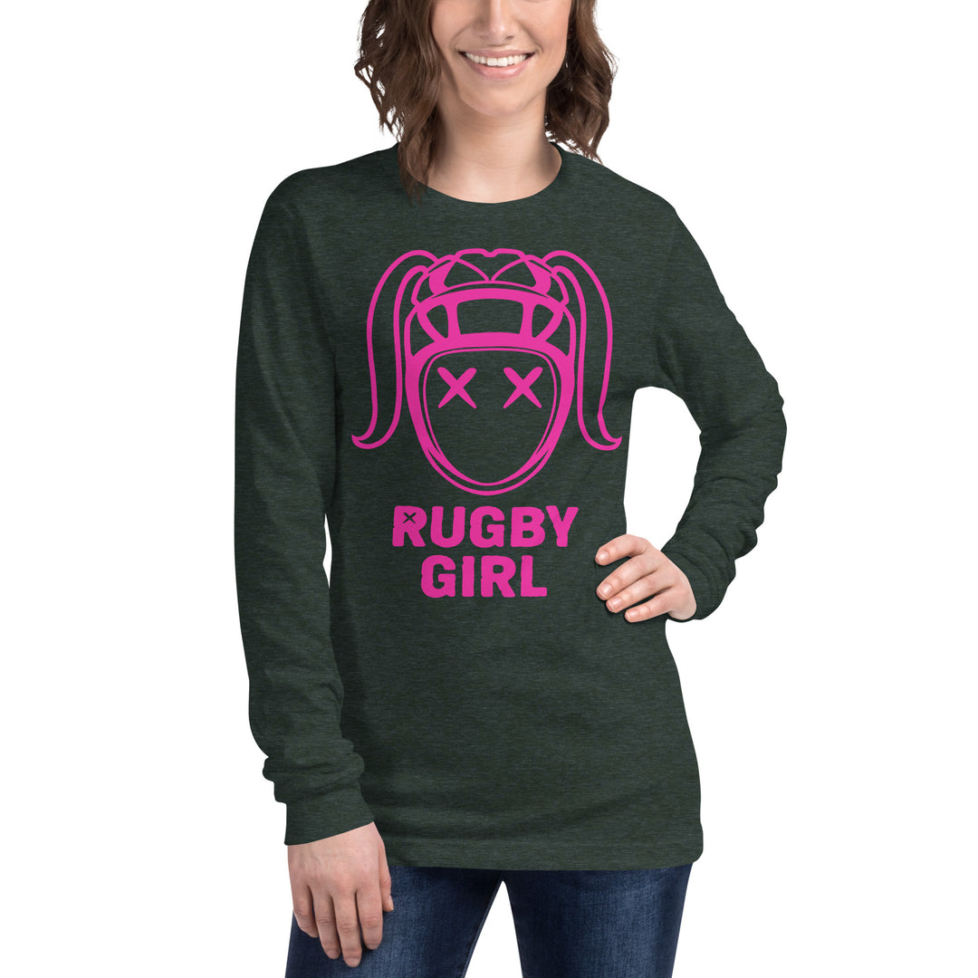 Rugby Girl Pink Long Sleeve Tee