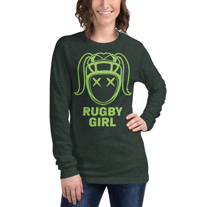 Rugby Girl lime  Long Sleeve Tee