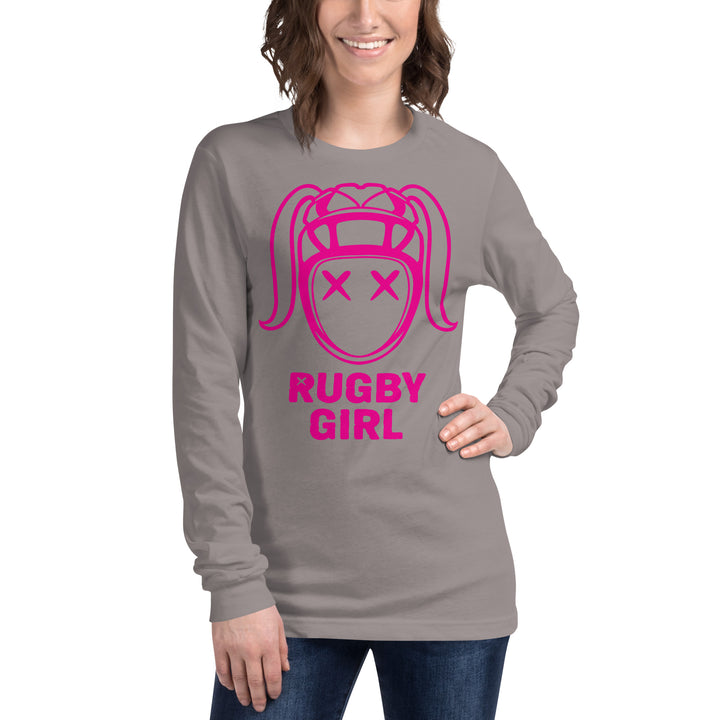 Rugby Girl Pink Long Sleeve Tee