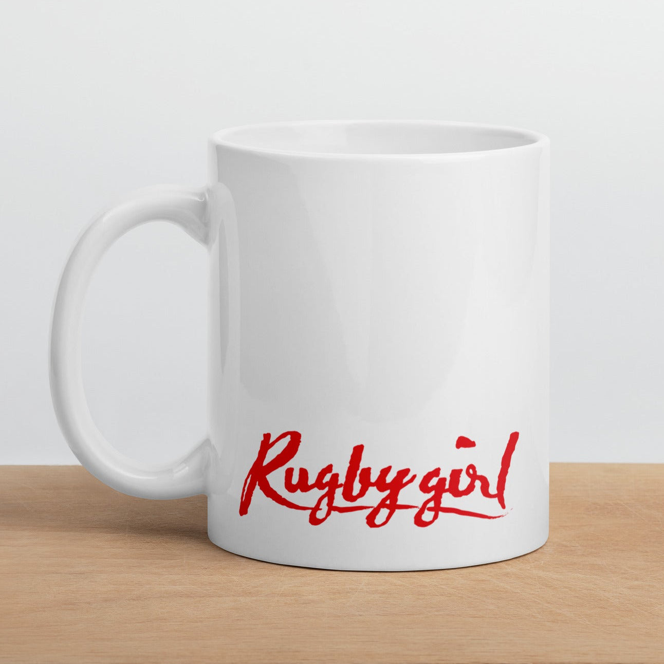 Rugby mug in red print — Signature design by Rugby Girl